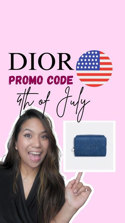 dior promo code for pouch